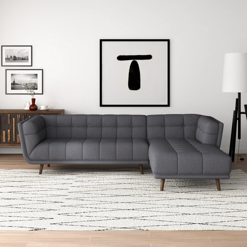 Addison - L Shape Sectional Sofa Tufted by HouseOfZazla