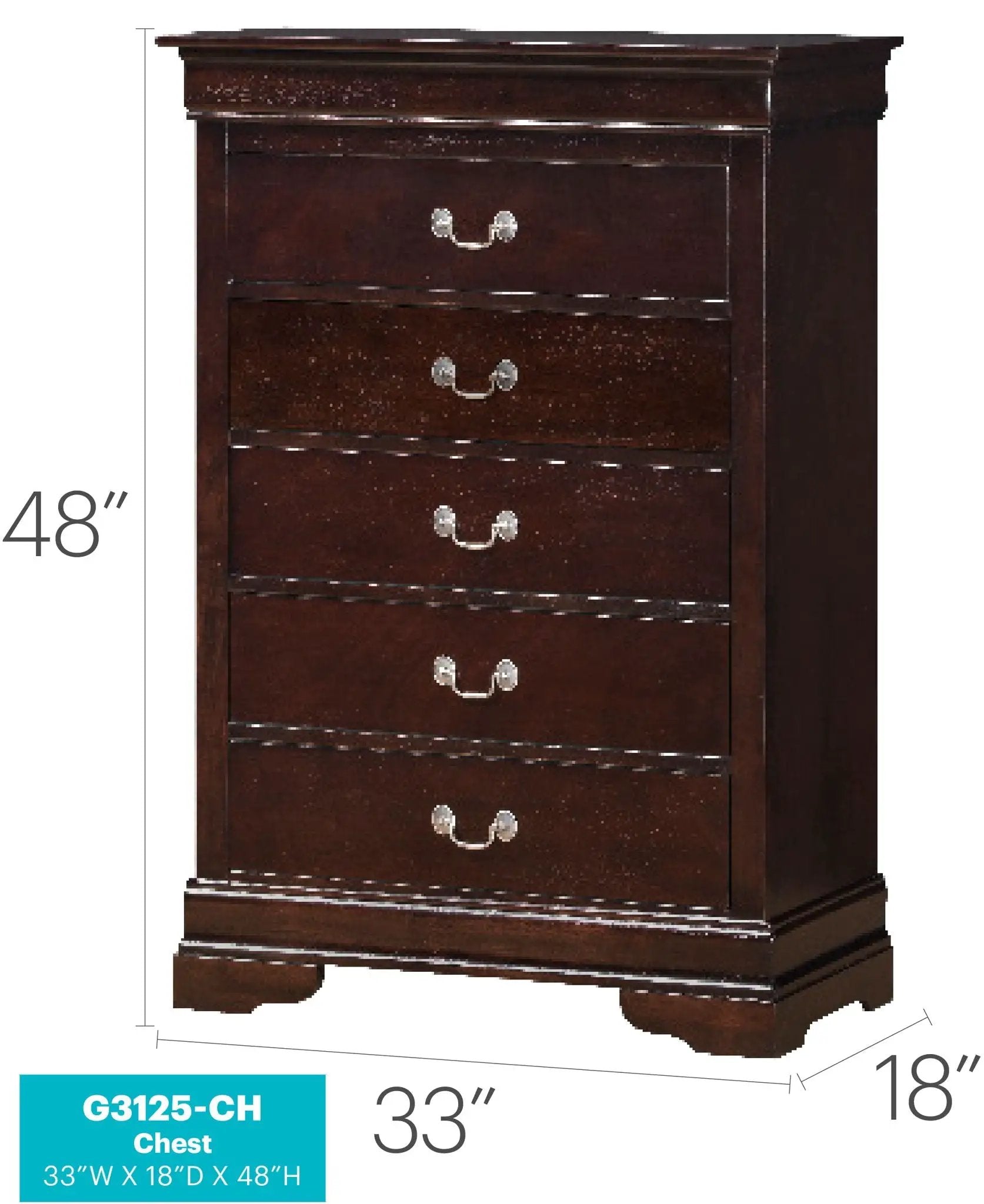 Louis Phillipe - Traditional Style Storage Chest Elegant by Unique Piece Furniture