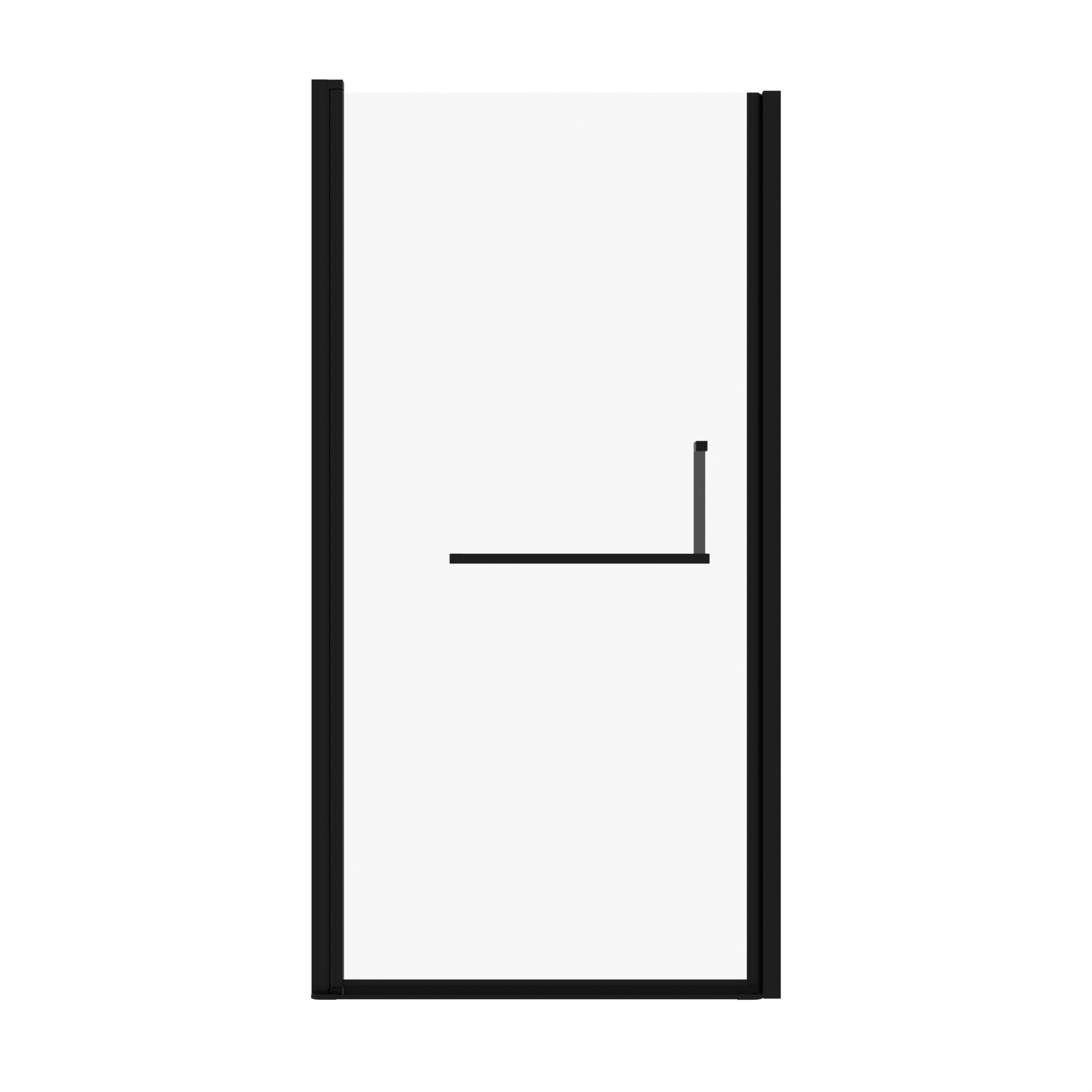 34"-35.2" x 72" Semi-Frameless Pivot Shower Door, Matte Finish by HouseOfZazla