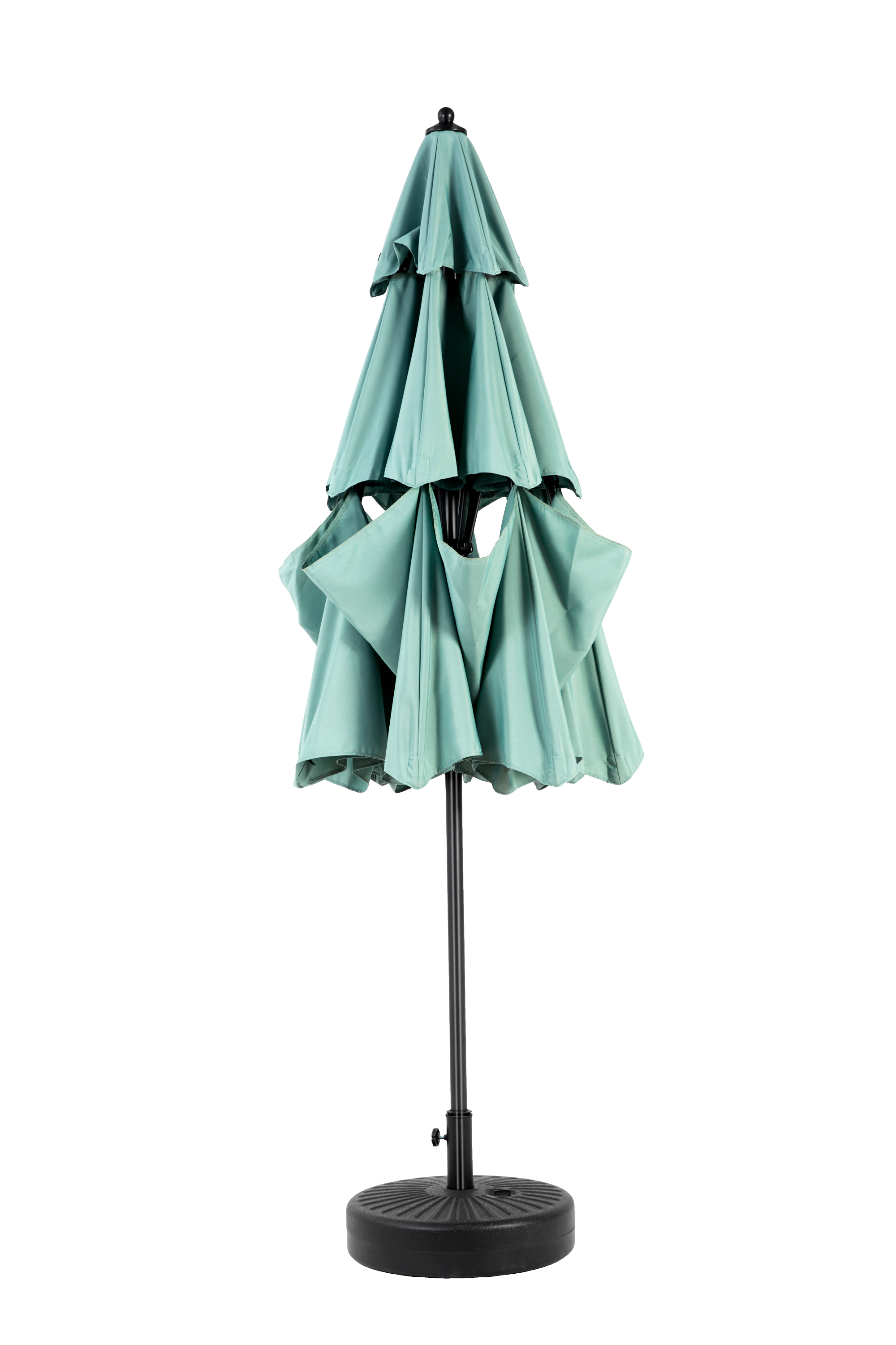 Aluminium 10ft 3 Tier Auto-Tilt Outdoor Patio Umbrella - Light Green by HouseOfZazla