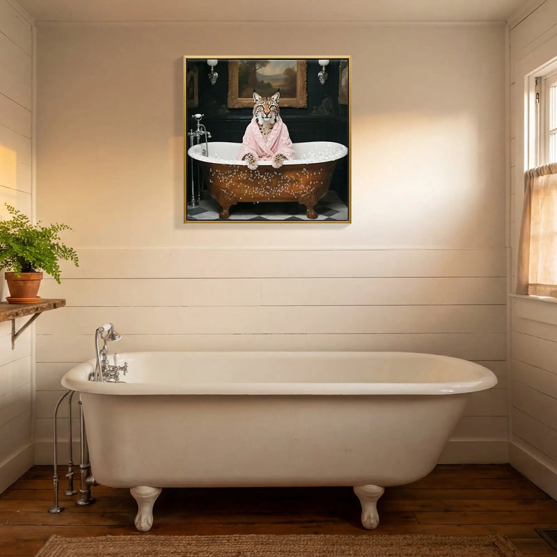 Tiger in Bathtub Wall Art Print Poster by HouseOfZazla