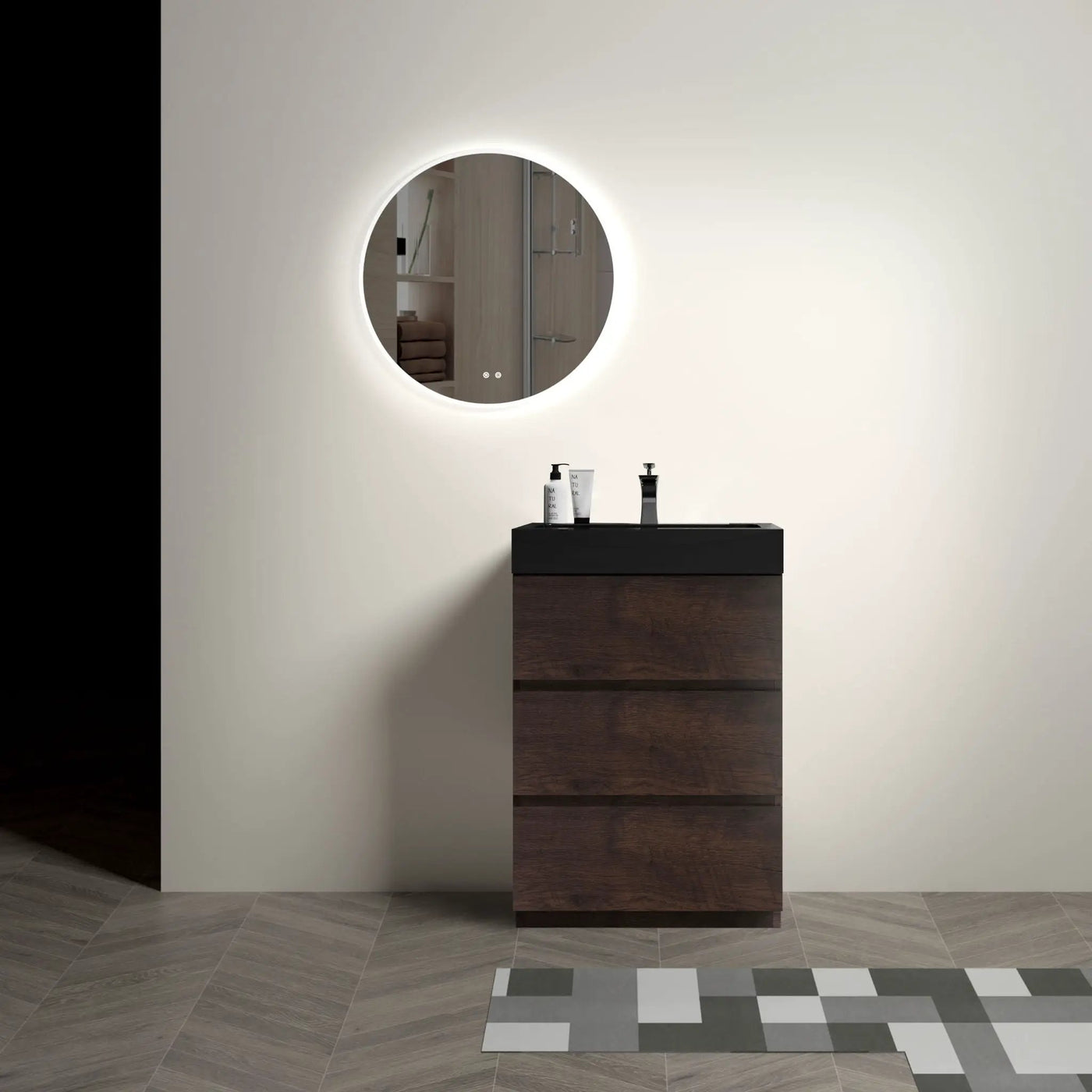 Alice - Bathroom Vanity With Large Storage Freestanding Bathroom Vanity, Sink For Modern Bathroom, One-Piece Sink Basin Without Drain And Faucet by HouseOfZazla