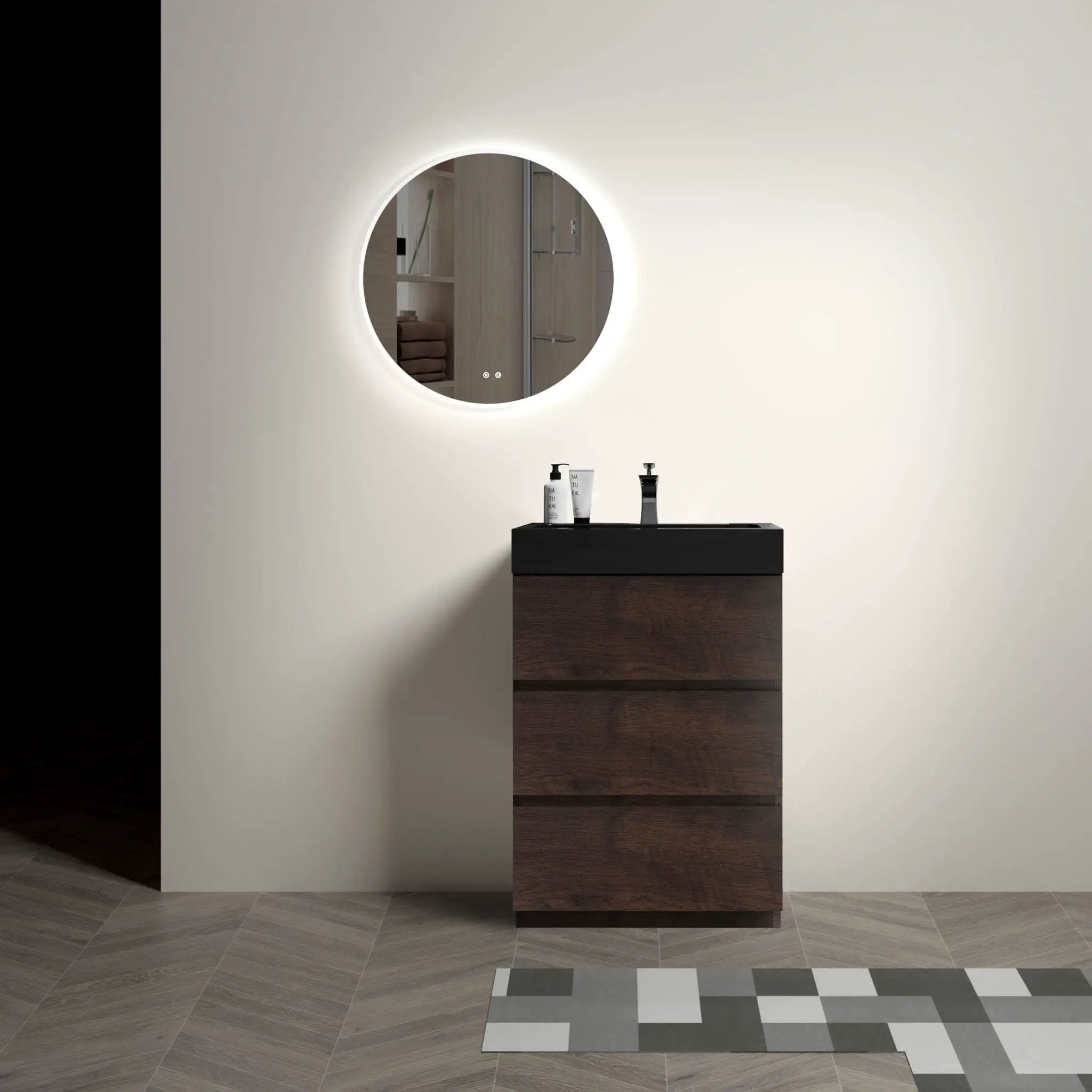 Alice - Bathroom Vanity With Large Storage Freestanding Bathroom Vanity, Sink For Modern Bathroom, One-Piece Sink Basin Without Drain And Faucet by Unique Piece Furniture