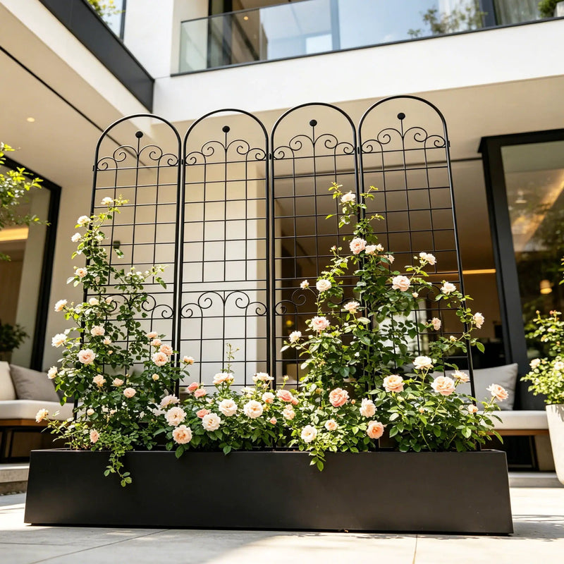Metal Garden Trellis For Climbing Plants Outdoor Rustproof Plant Support Rose Trellis Netting Trellis by Unique Piece Furniture