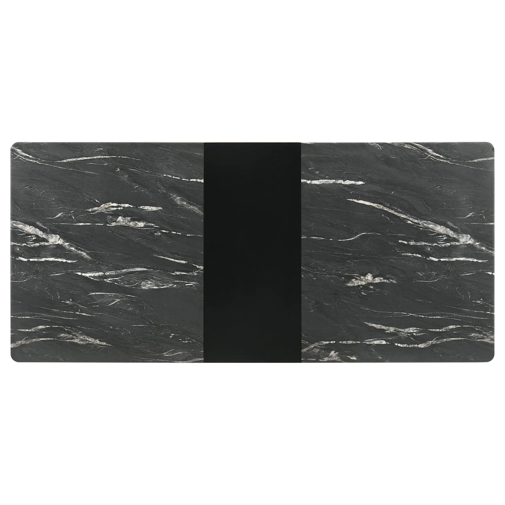 Crestmont 78-inch Extension Dining Table Black Faux Marble by Unique Piece Furniture