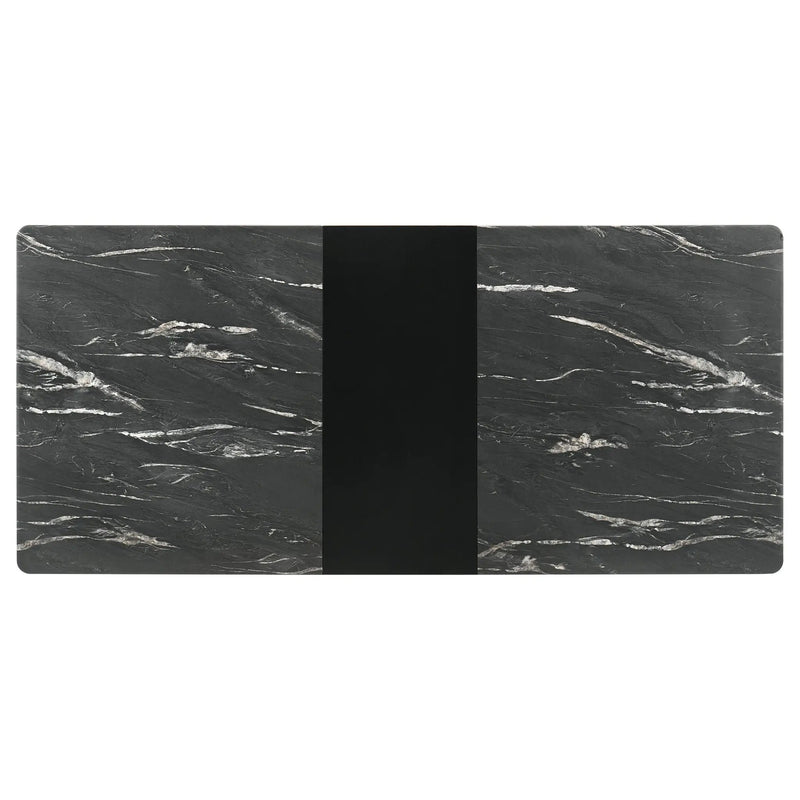 Crestmont 78-inch Extension Dining Table Black Faux Marble by Unique Piece Furniture