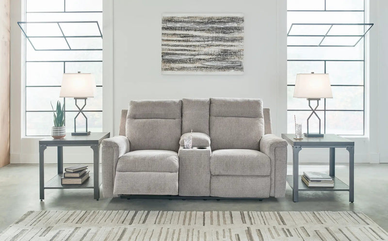 Barnsana - Dbl Power Reclining Loveseat With Console by Unique Piece Furniture