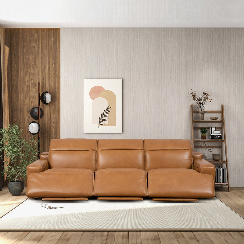 Triple Power Recliner Sofa with Three-Stage Reclining - Tan, photo 13 of 13