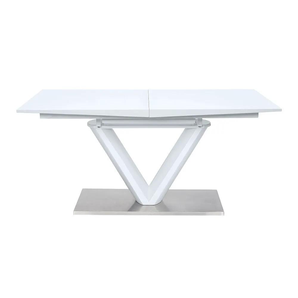 Gallegos - Dining Table With Leaf - White High Gloss by Unique Piece Furniture