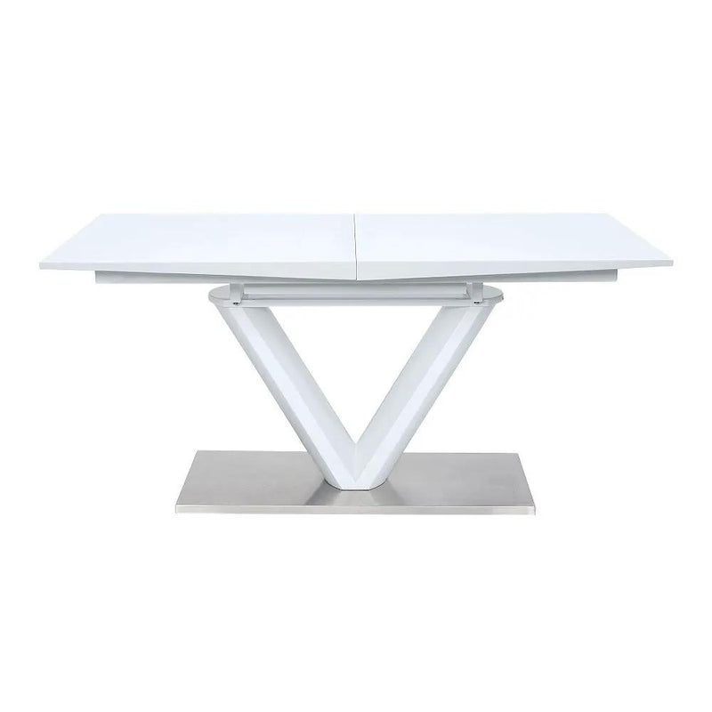 Gallegos - Dining Table With Leaf - White High Gloss by Unique Piece Furniture
