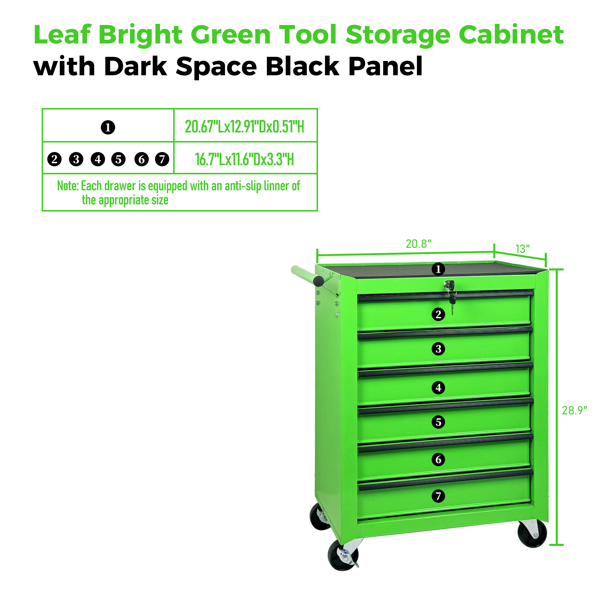 Rolling Metal Tool Chest with 6 Drawers by HouseOfZazla