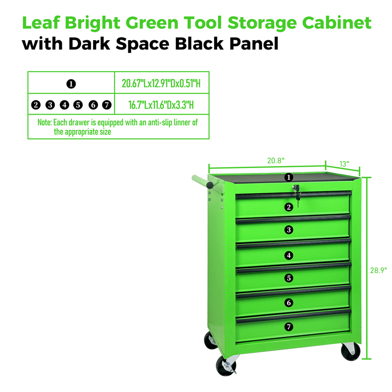 Rolling Metal Tool Chest with 6 Drawers by HouseOfZazla