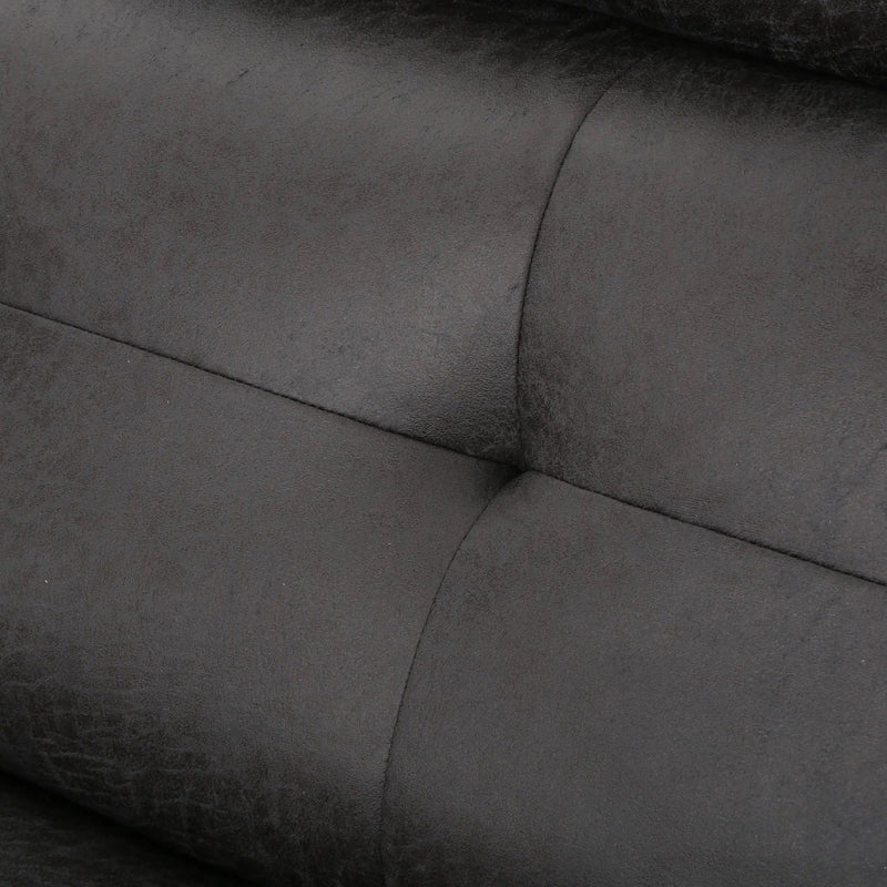 Alma - Contemporary Upholstered Loveseat Recliner - Slate by HouseOfZazla