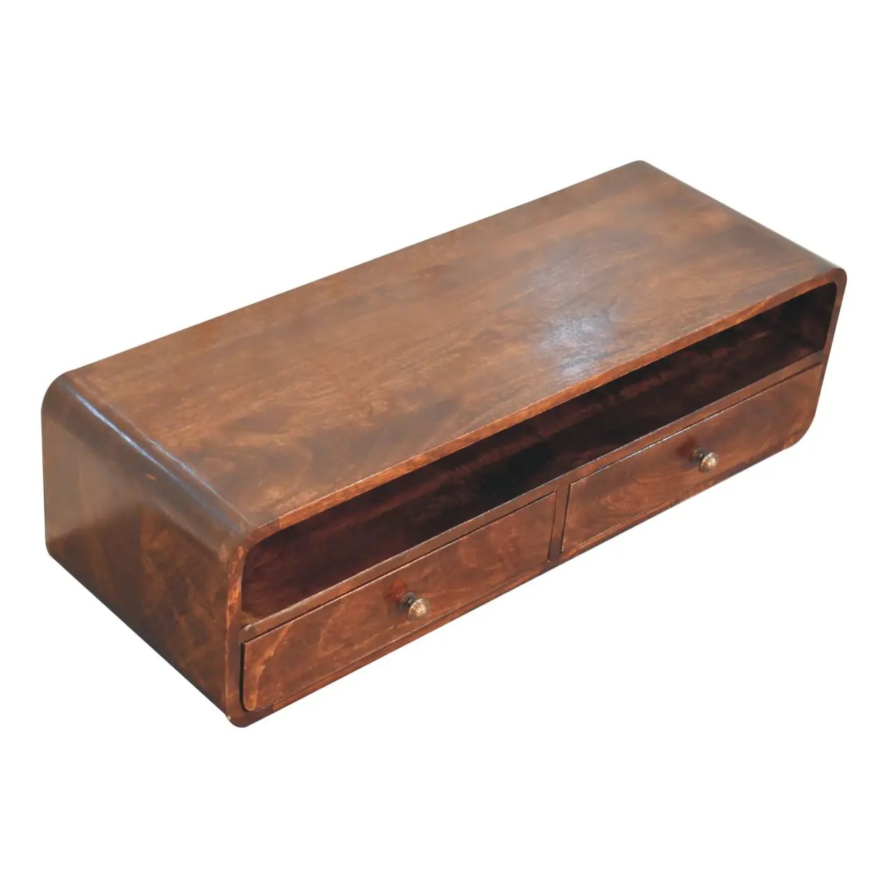 Solid Wood Floating California Console Table by HouseOfZazla