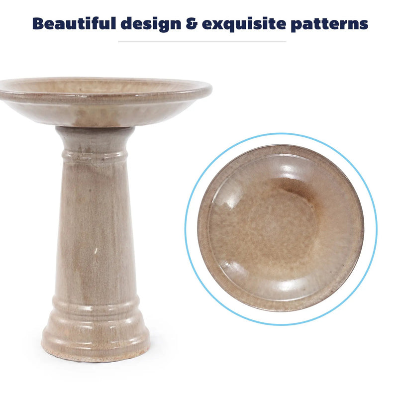Ceramic Bird Bath for Outdoor Garden by HouseOfZazla