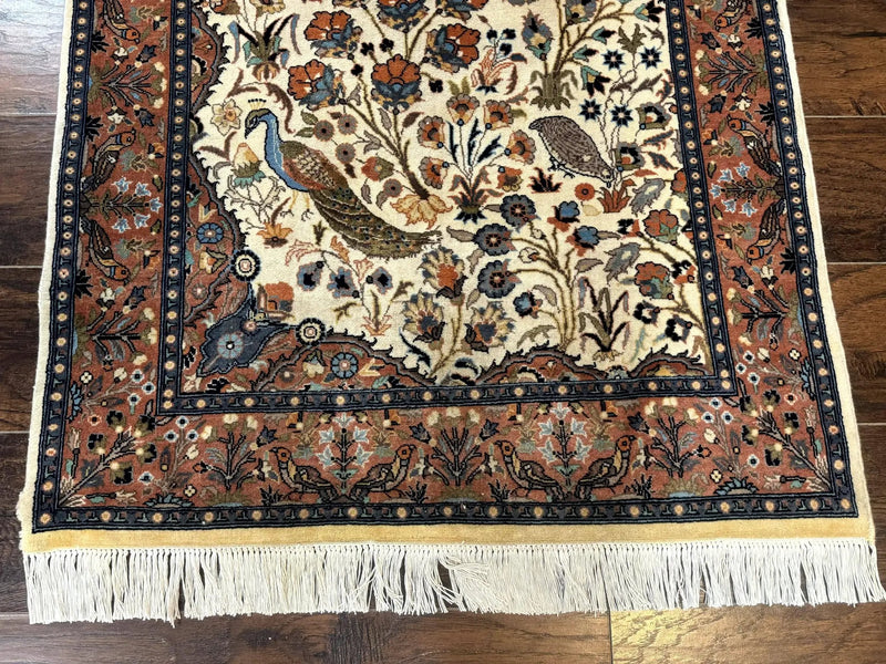 Small Pak Persian Rug 3x5, Peacock Birds Floral by Jewel Rugs