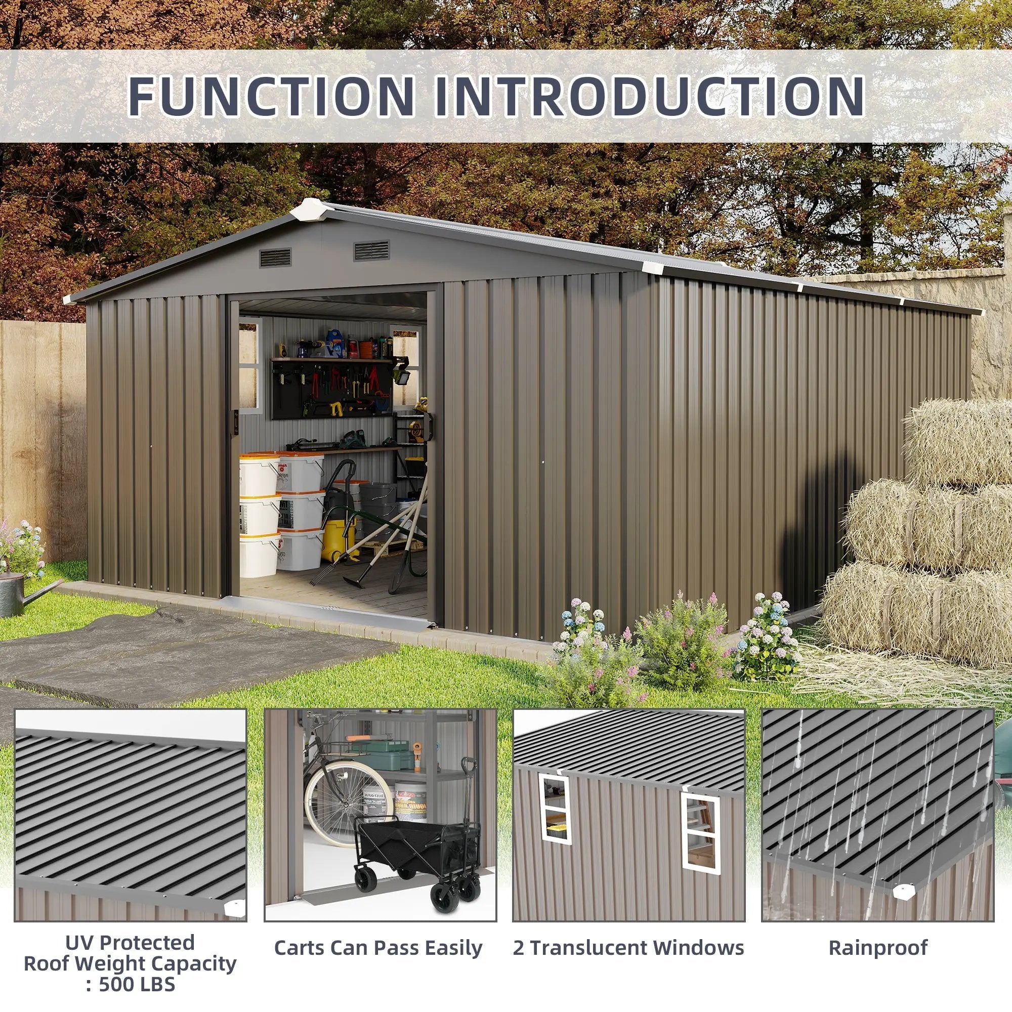 Campcraft 10x12ft Color Steel Plate Storage Shed by HouseOfZazla