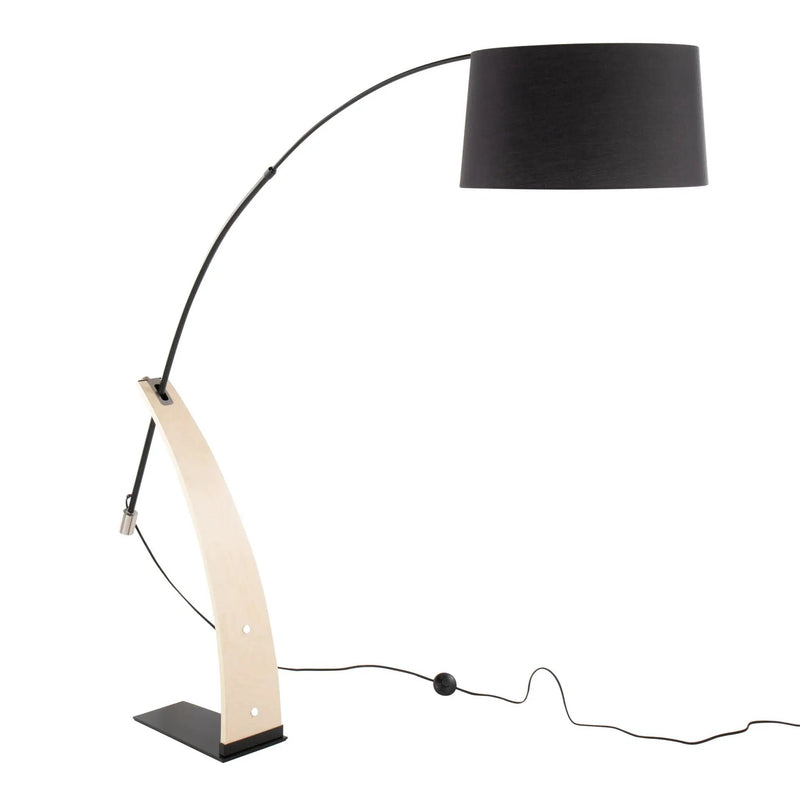Robyn - Floor Lamp - Natural / Black by HouseOfZazla
