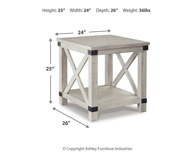 Carynhurst - Rectangular End Table - Whitewash by Unique Piece Furniture