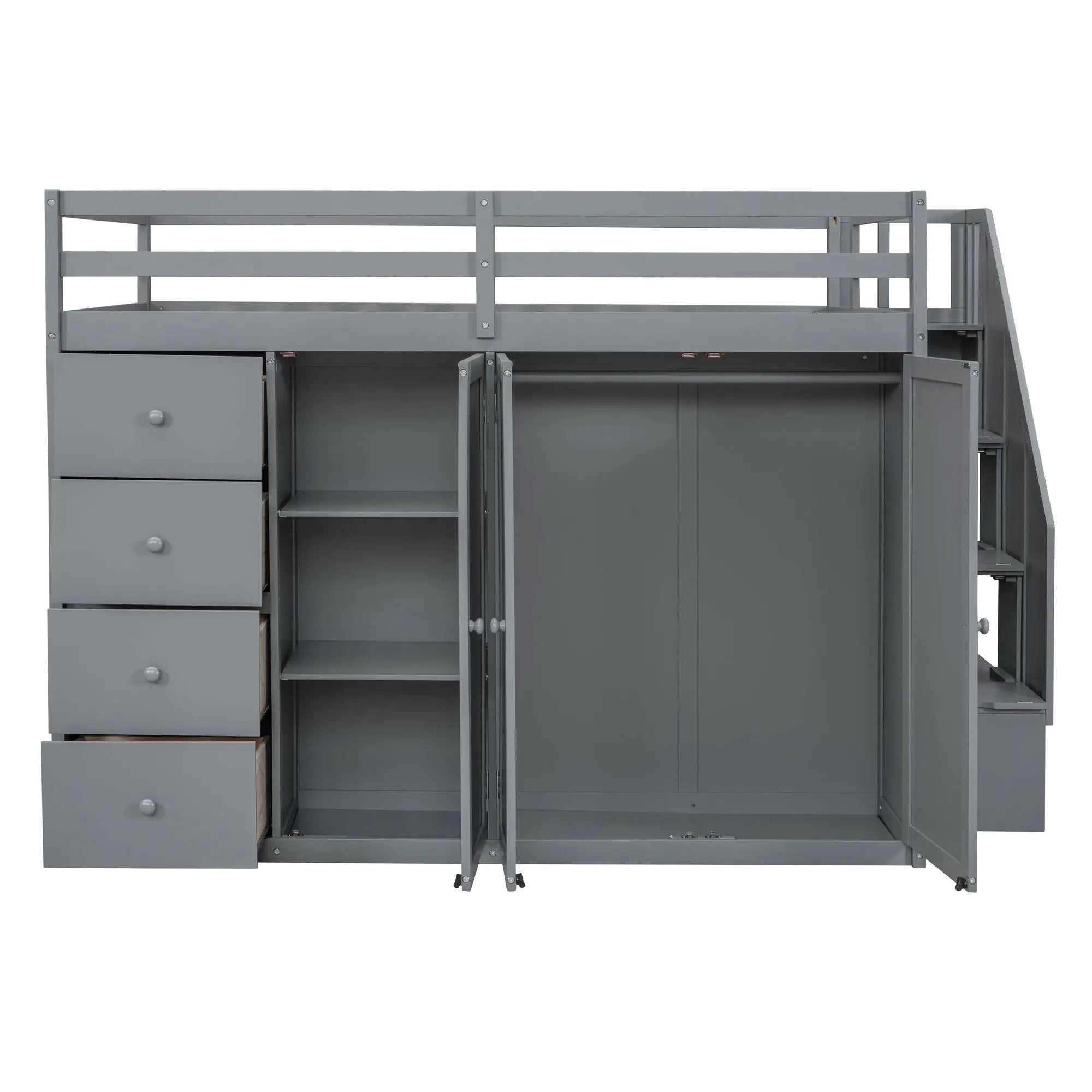 Loft Bed With Built In Wardrobes, Cabinets And Drawers by Unique Piece Furniture
