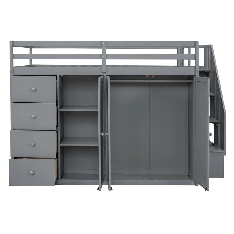 Loft Bed With Built In Wardrobes, Cabinets And Drawers by Unique Piece Furniture