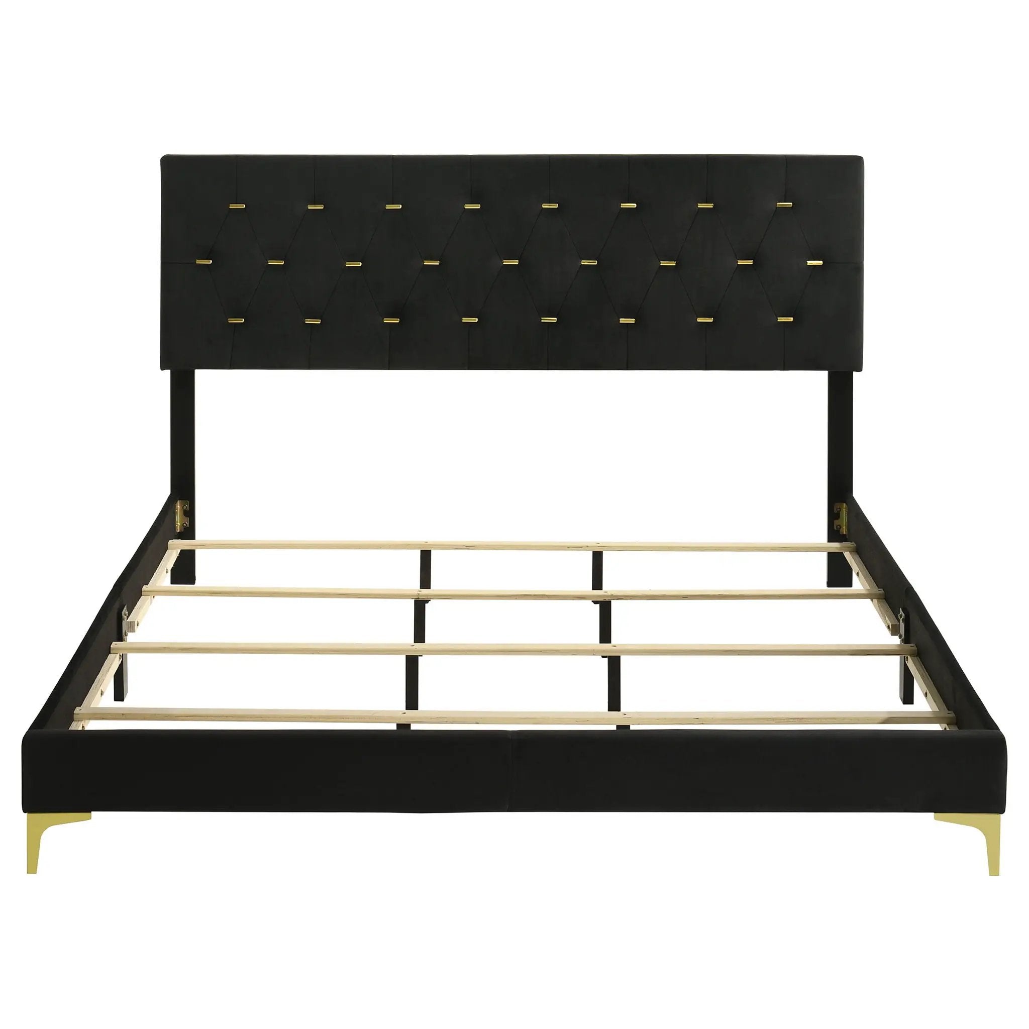 Kendall Upholstered California King Panel Bed Black by Unique Piece Furniture