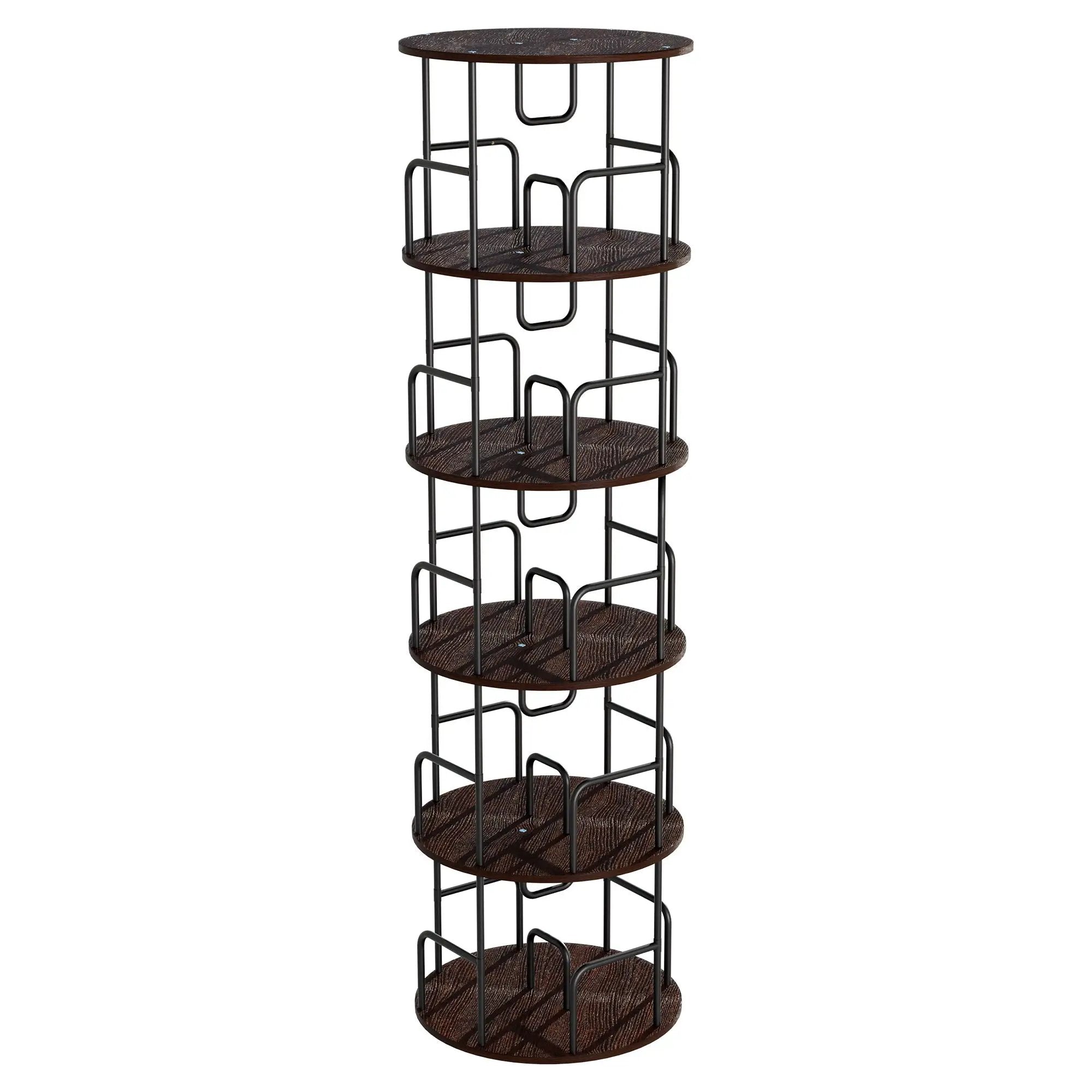 Rotating Bookshelf Tower 5 Tier Spinning 360 Degree Revolving Storage Shelf by HouseOfZazla