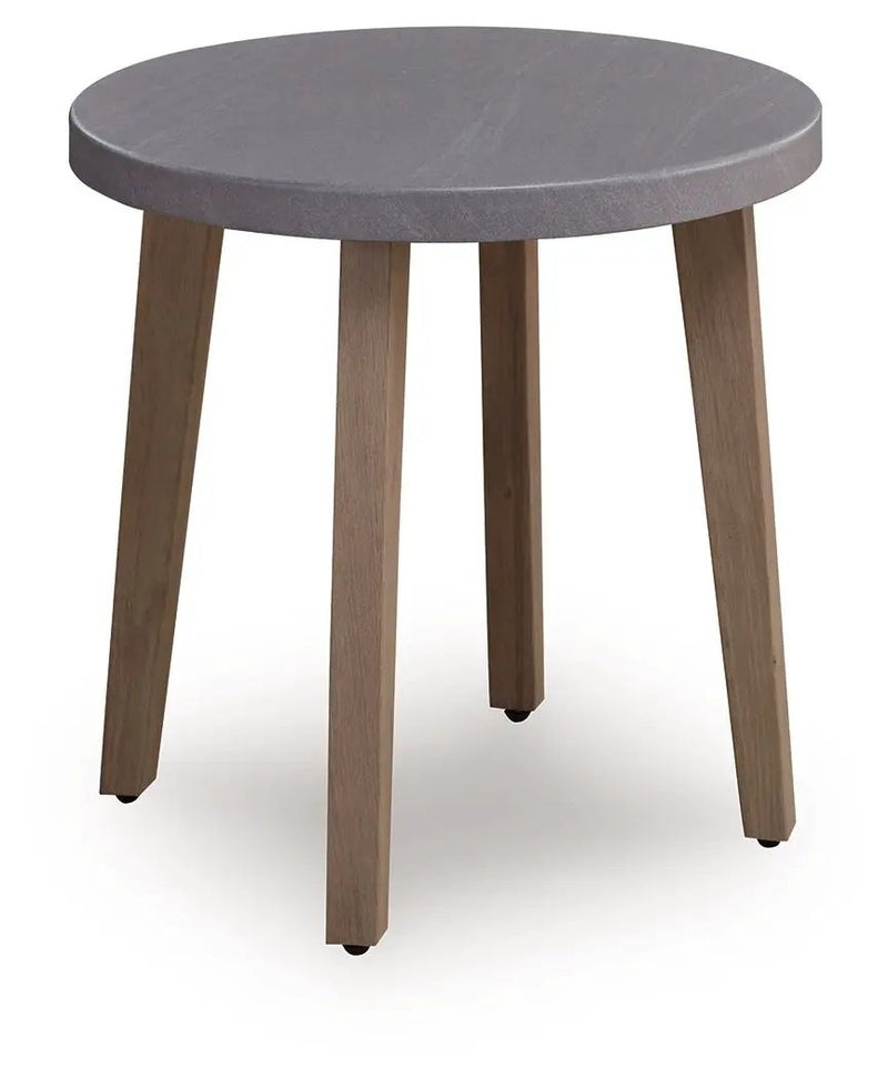 Harmony Headlands - Round End Table - Natural / Gray by Unique Piece Furniture