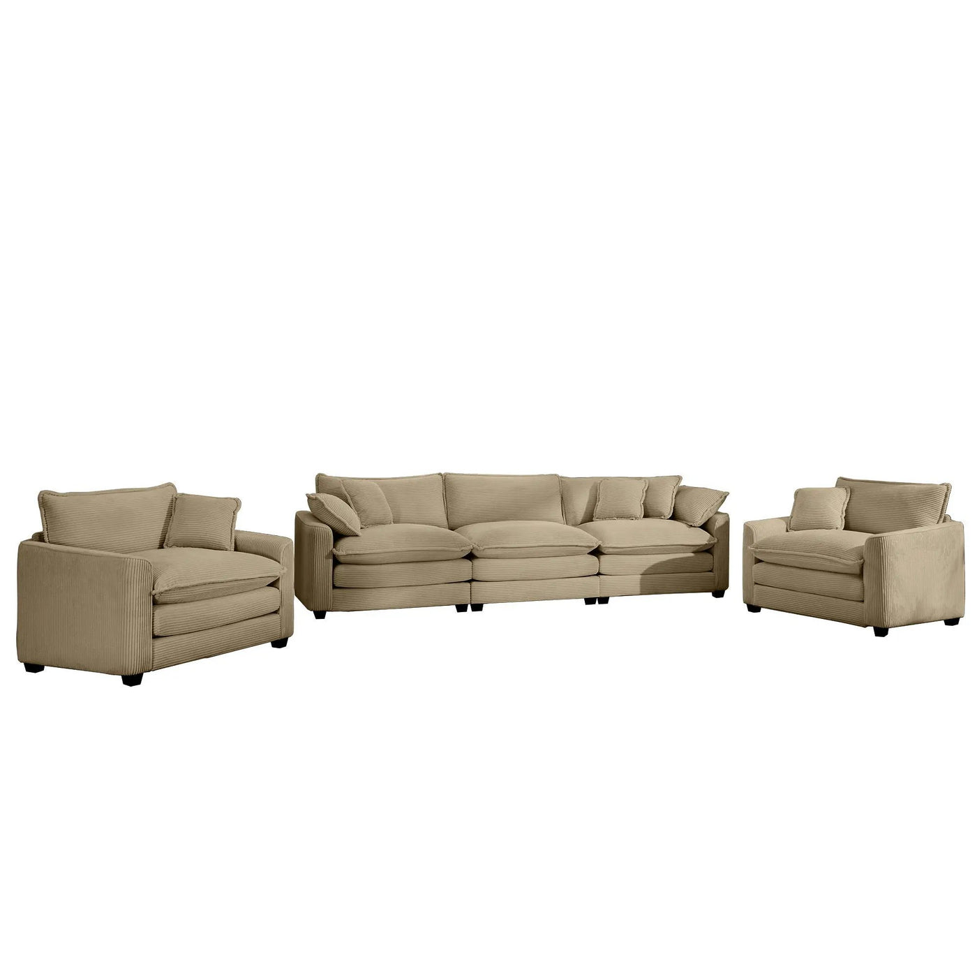 Elegant Oversized Sectional Sofa Set With Deep Seats And Flexible Layout by HouseOfZazla