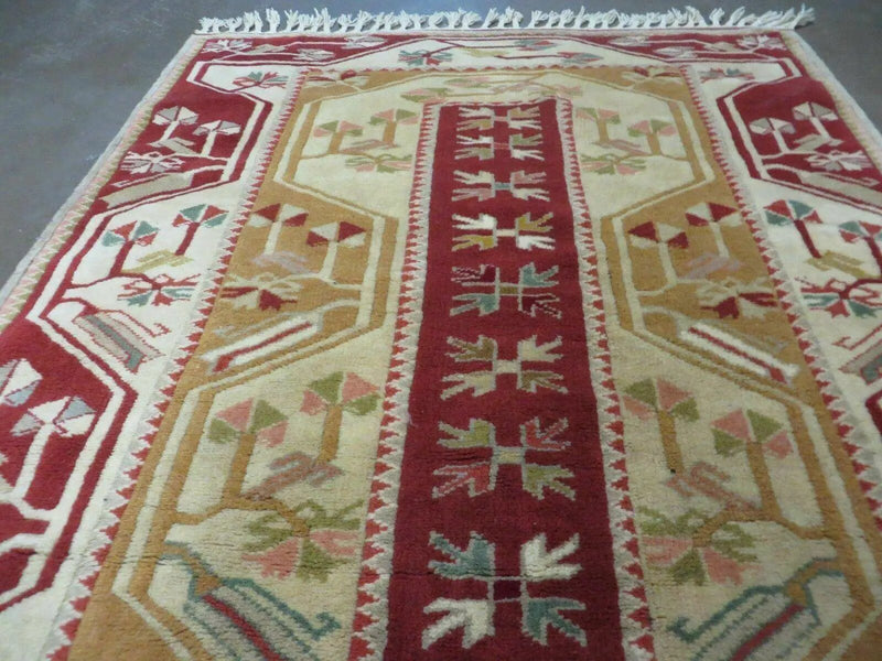 4' X 6' Vintage Handmade Knotted Turkish Kazak Pattern Wool Rug Carpet Nice by Jewel Rugs
