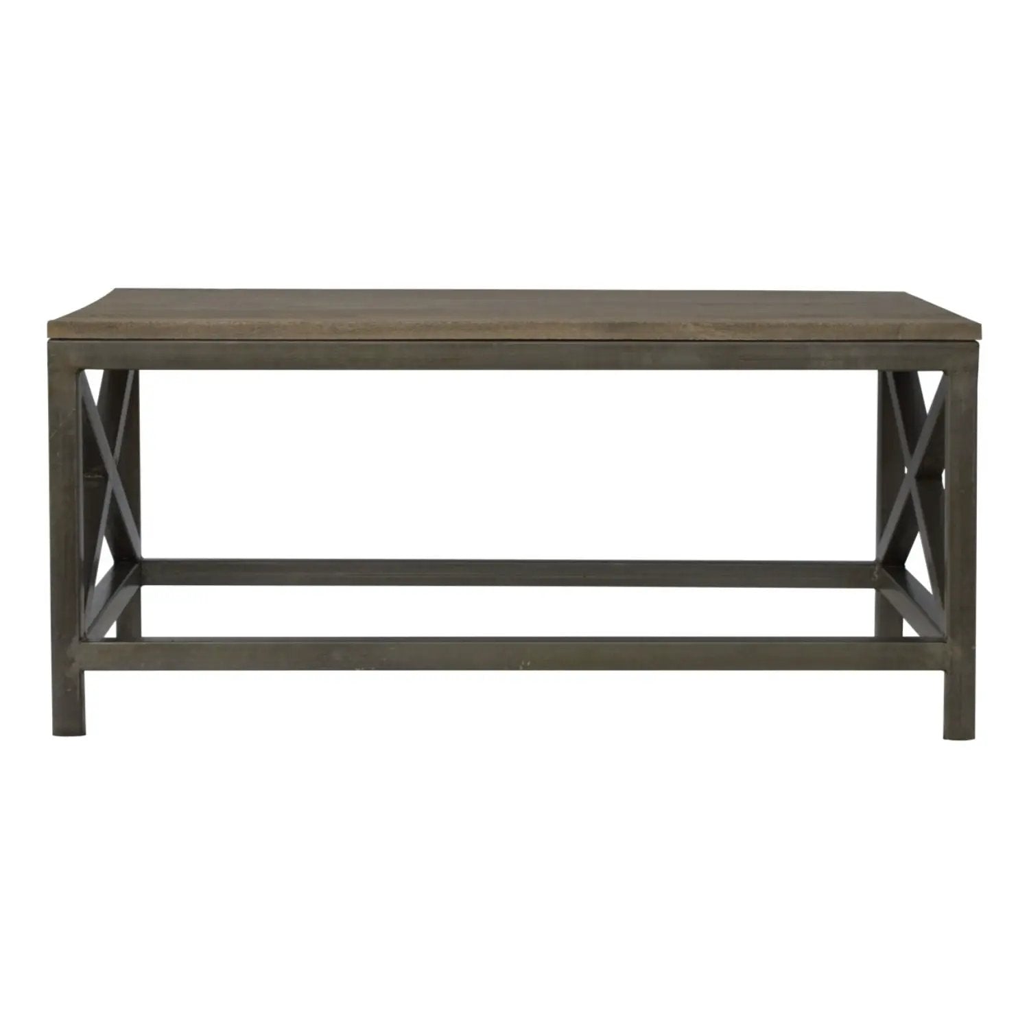 Cross Metal Coffee Table - Pewter by HouseOfZazla