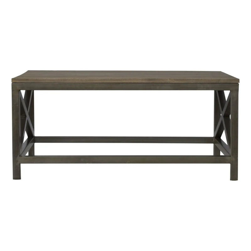 Cross Metal Coffee Table - Pewter by HouseOfZazla