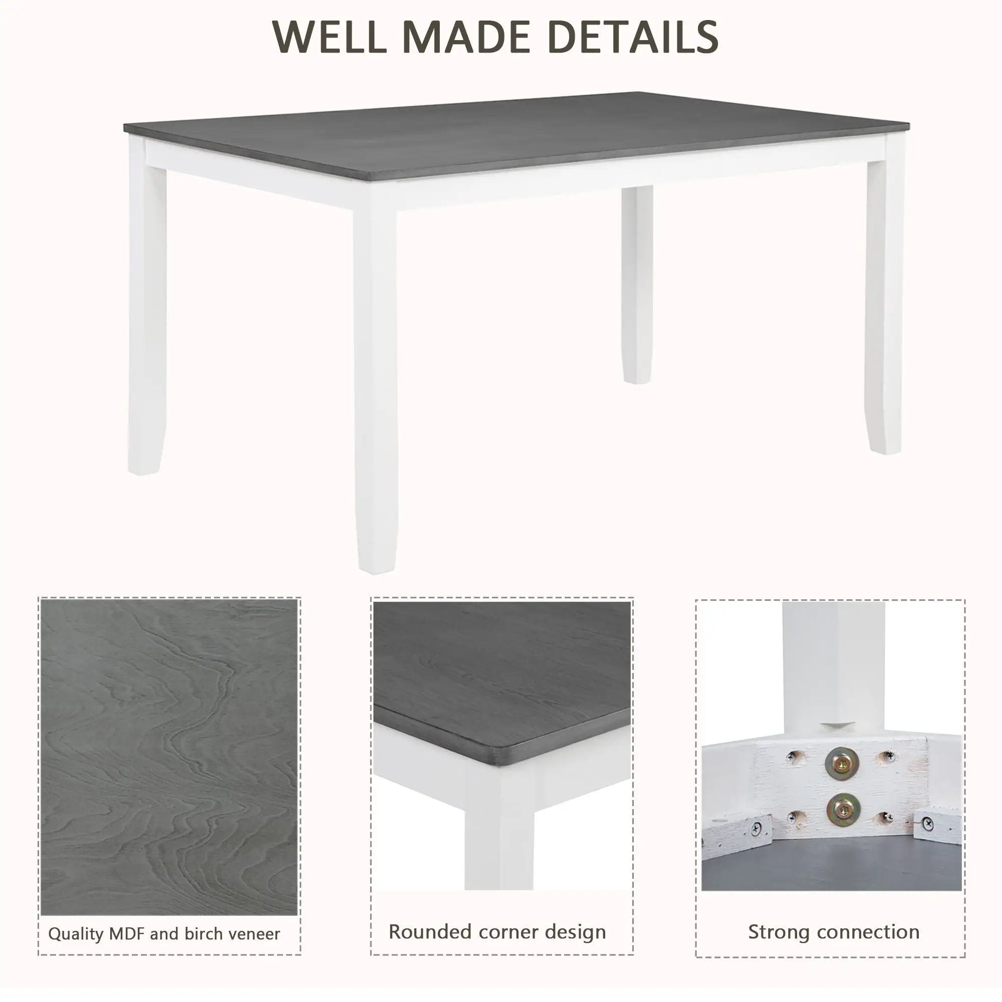 Kitchen Dining Set, Rectangular Dining Table by Unique Piece Furniture