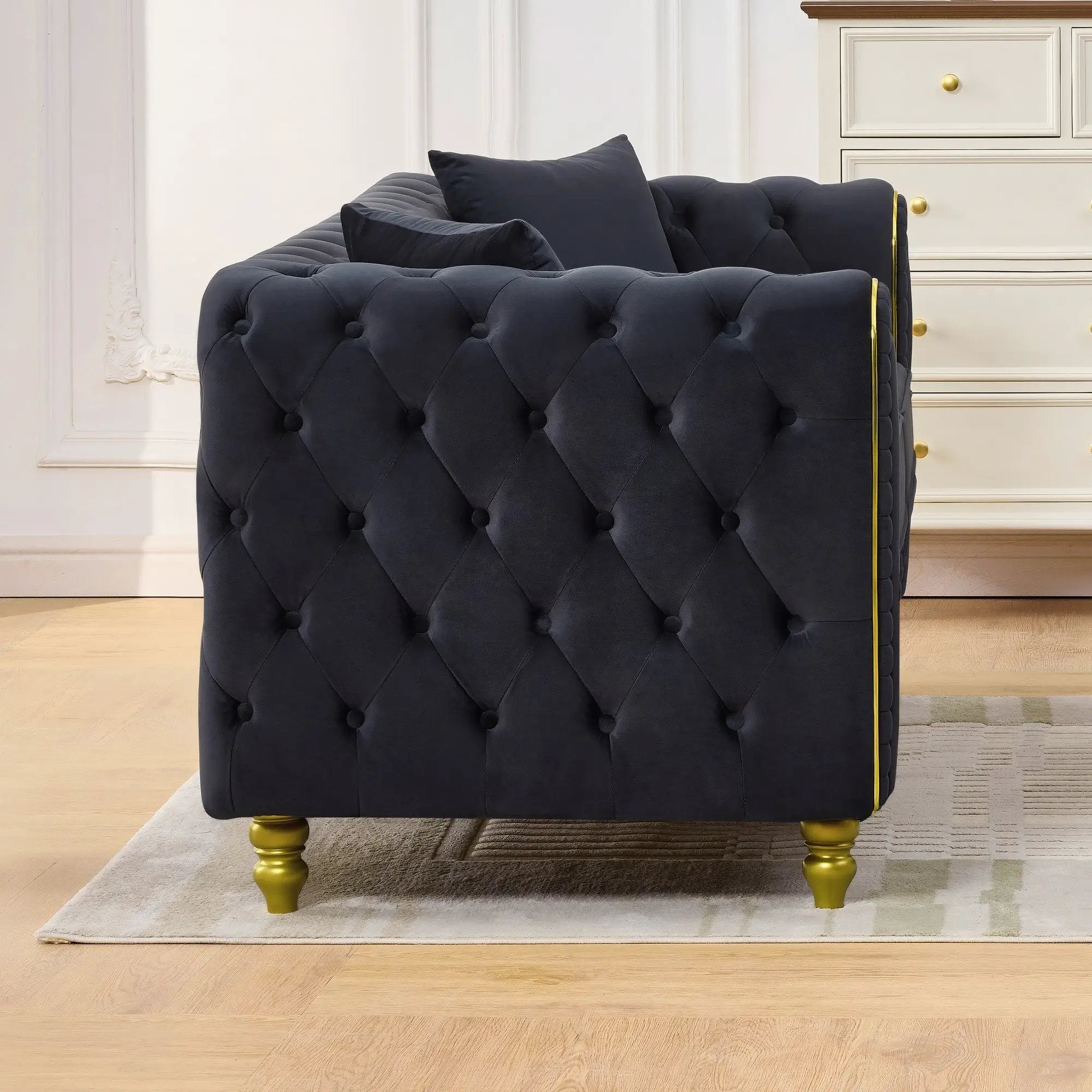 Modern Velvet Loveseat Sofa by HouseOfZazla