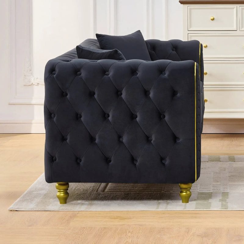 Modern Velvet Loveseat Sofa by HouseOfZazla