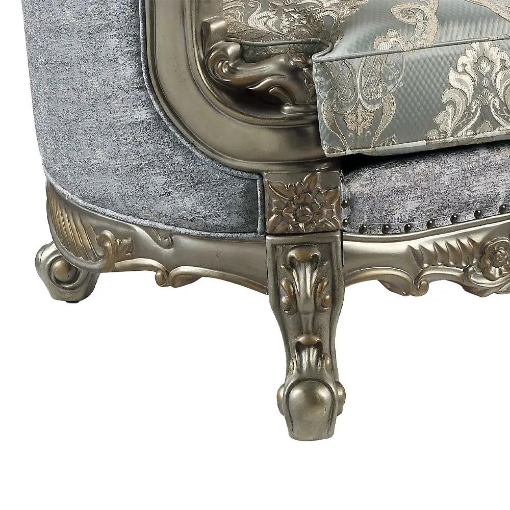 Miliani - Chair With Pillow - Fabric & Antique Bronze by Unique Piece Furniture
