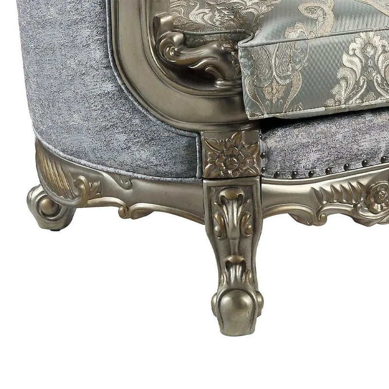 Miliani - Chair With Pillow - Fabric & Antique Bronze by Unique Piece Furniture
