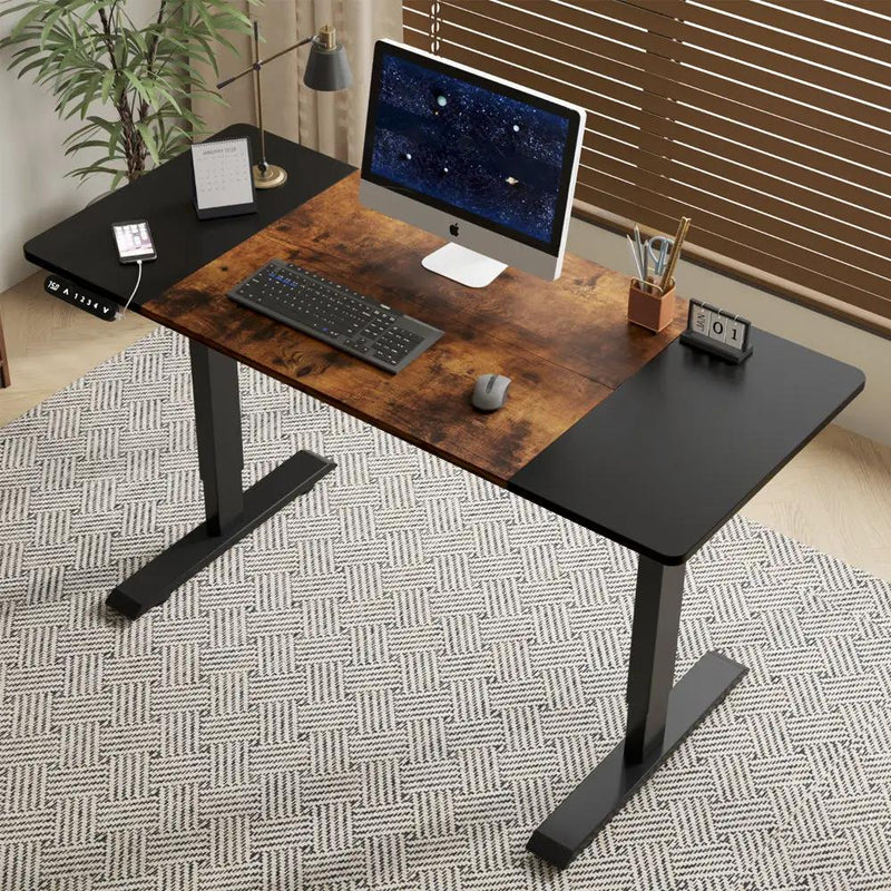 55"×24" Black & Rustic Electric Standing Desk by HouseOfZazla