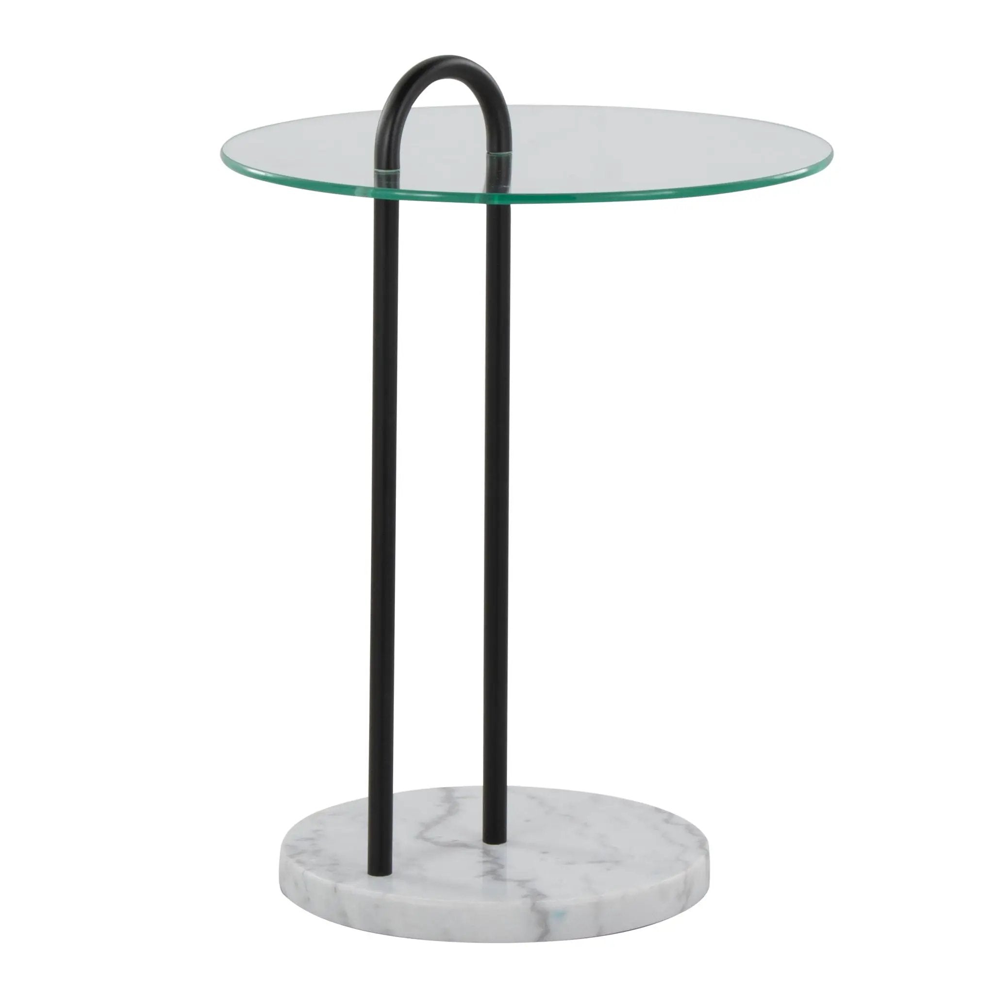 Claire - Contemporary / Glam Side Table - Black / Clear by HouseOfZazla