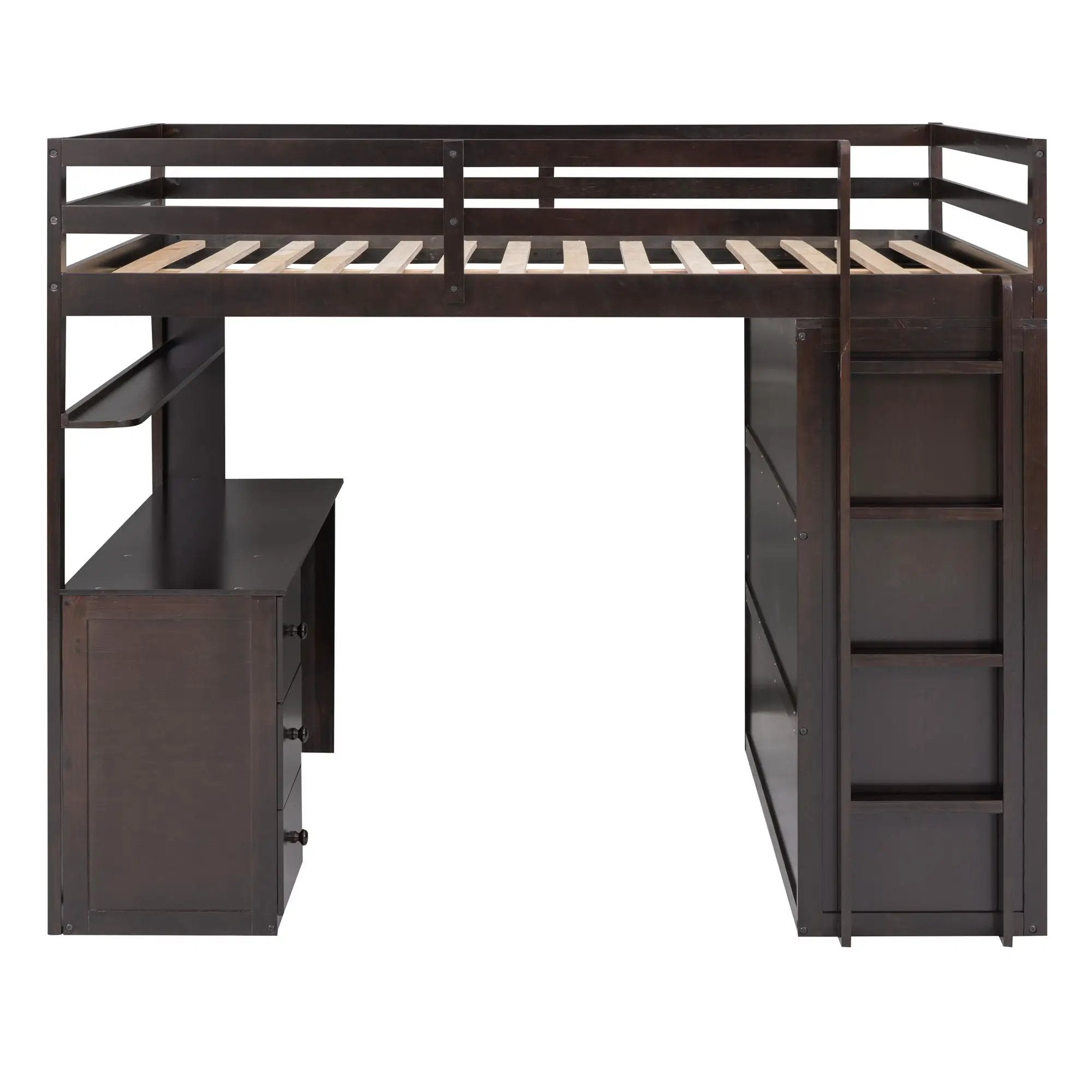Loft Bed With Drawers, Desk, And Wardrobe