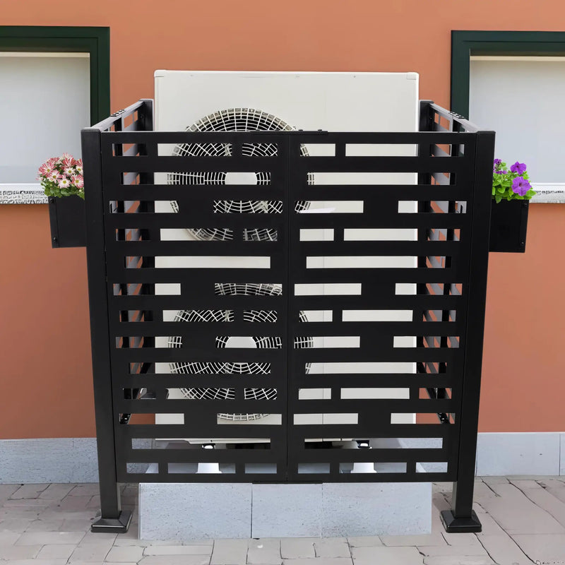 3.5x3.5FT Metal Air Conditioner Privacy Fence with Planter Boxes by HouseOfZazla