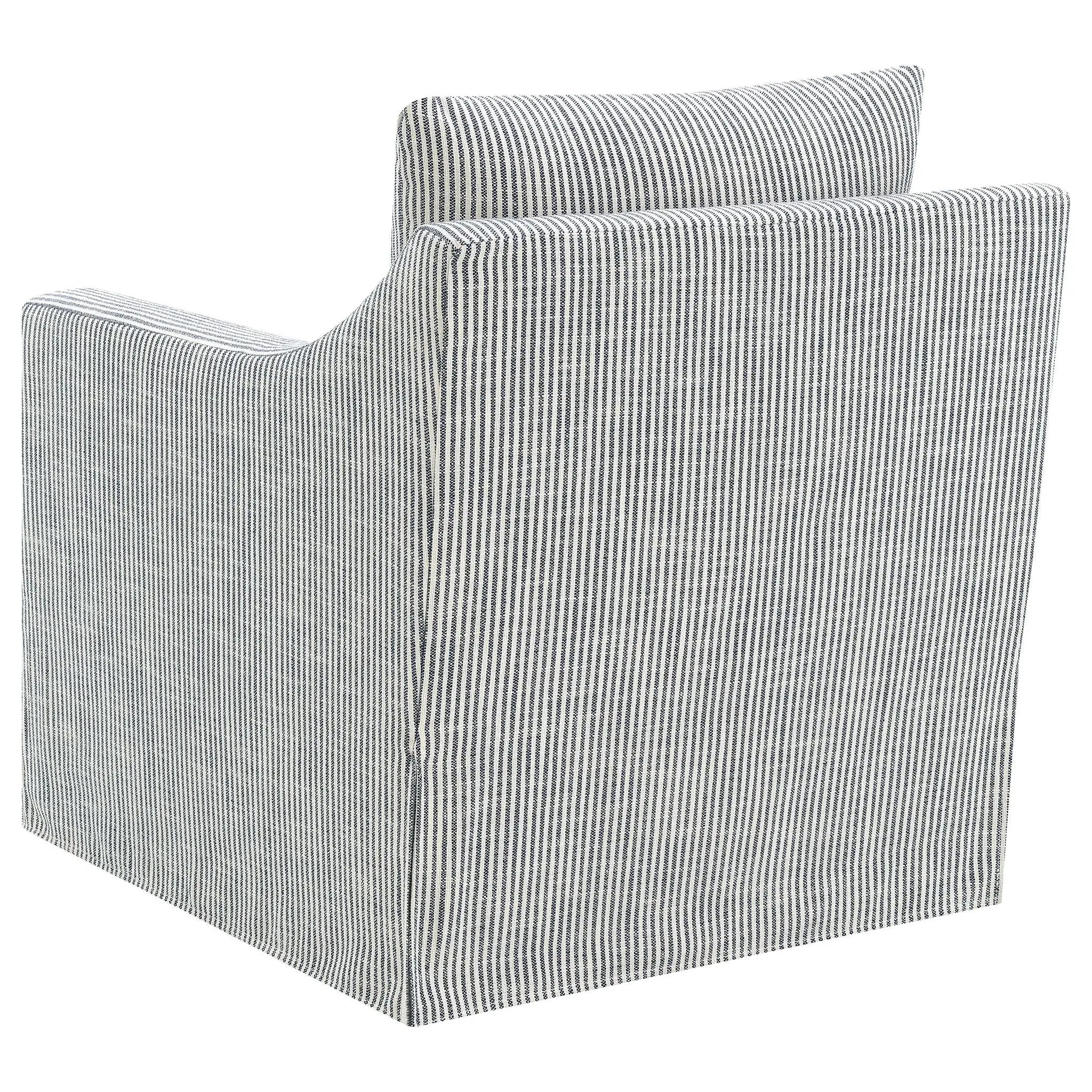 Winter Upholstered Sloped Arm Accent Swivel Chair Grey by Unique Piece Furniture