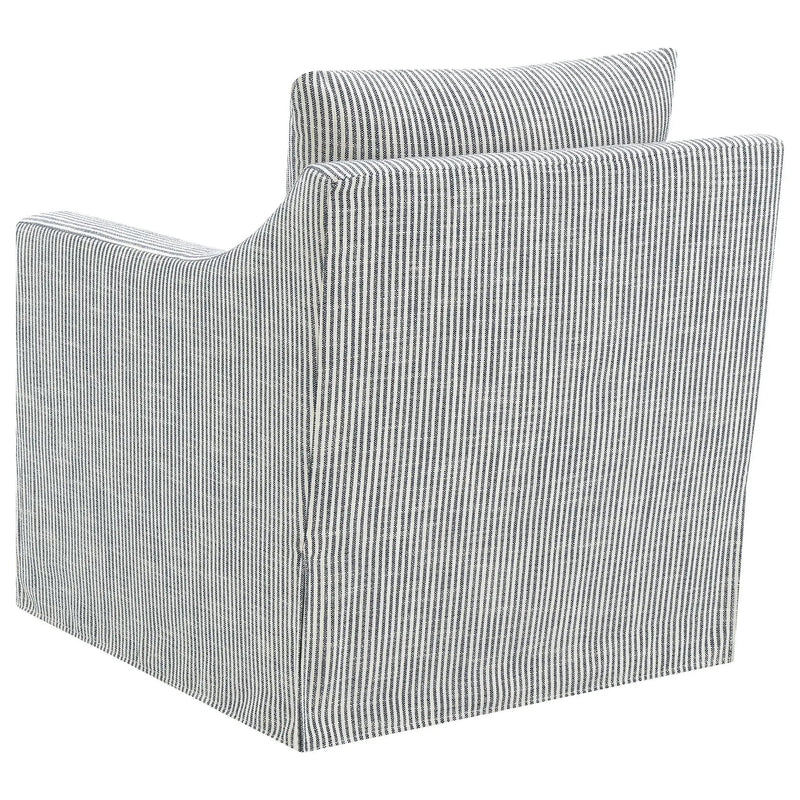 Winter Upholstered Sloped Arm Accent Swivel Chair Grey by Unique Piece Furniture