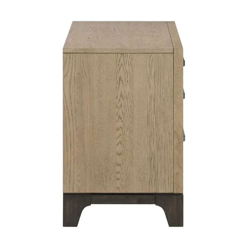 3 Drawer Nightstand With USB Charging Port - Brown by HouseOfZazla