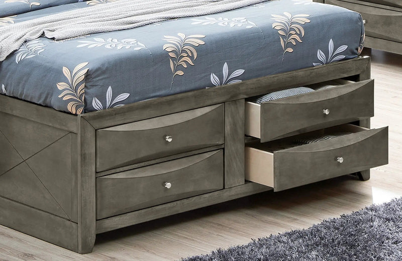 Modern Design Storage Bed With Bookcase Headboard by Unique Piece Furniture