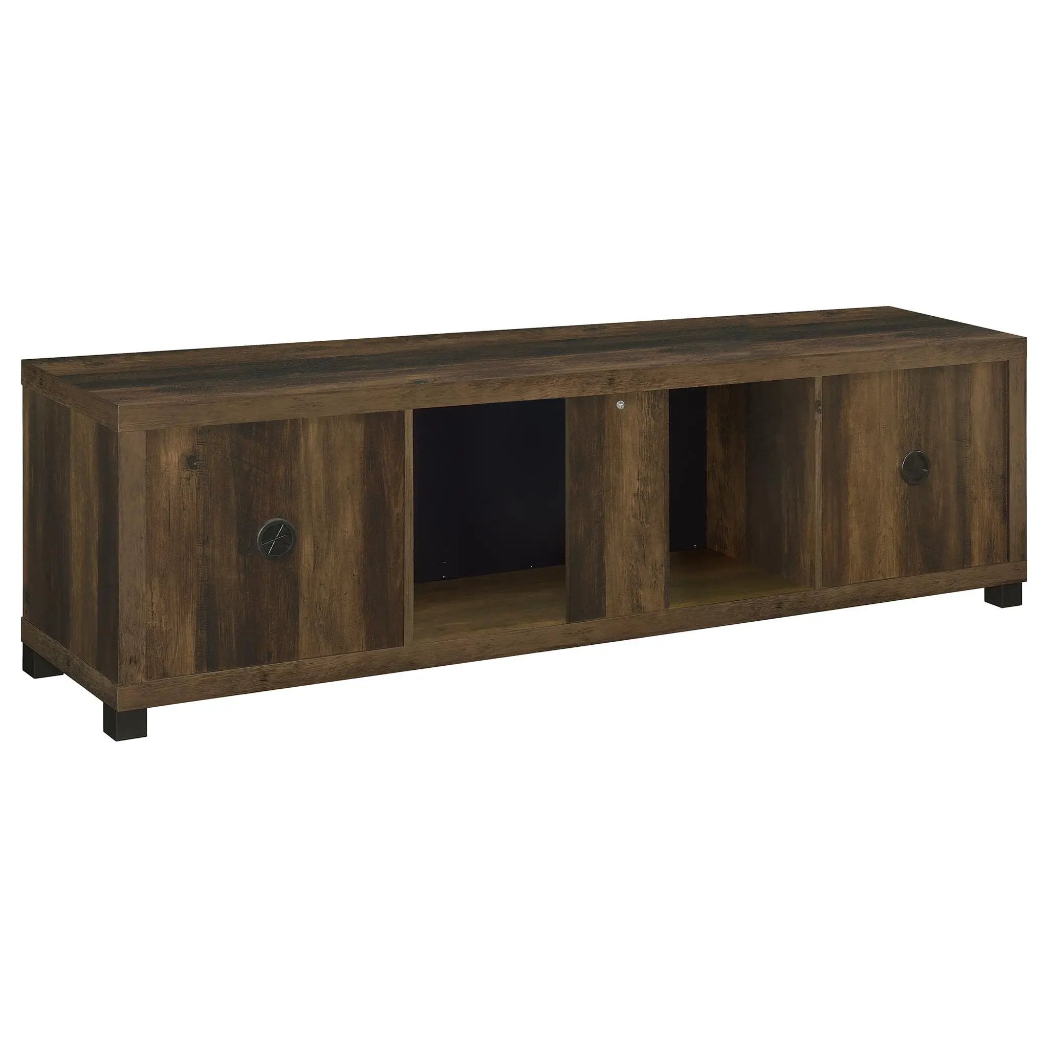 Havering 71-inch TV Stand Fireplace Media Console Dark Pine by Unique Piece Furniture