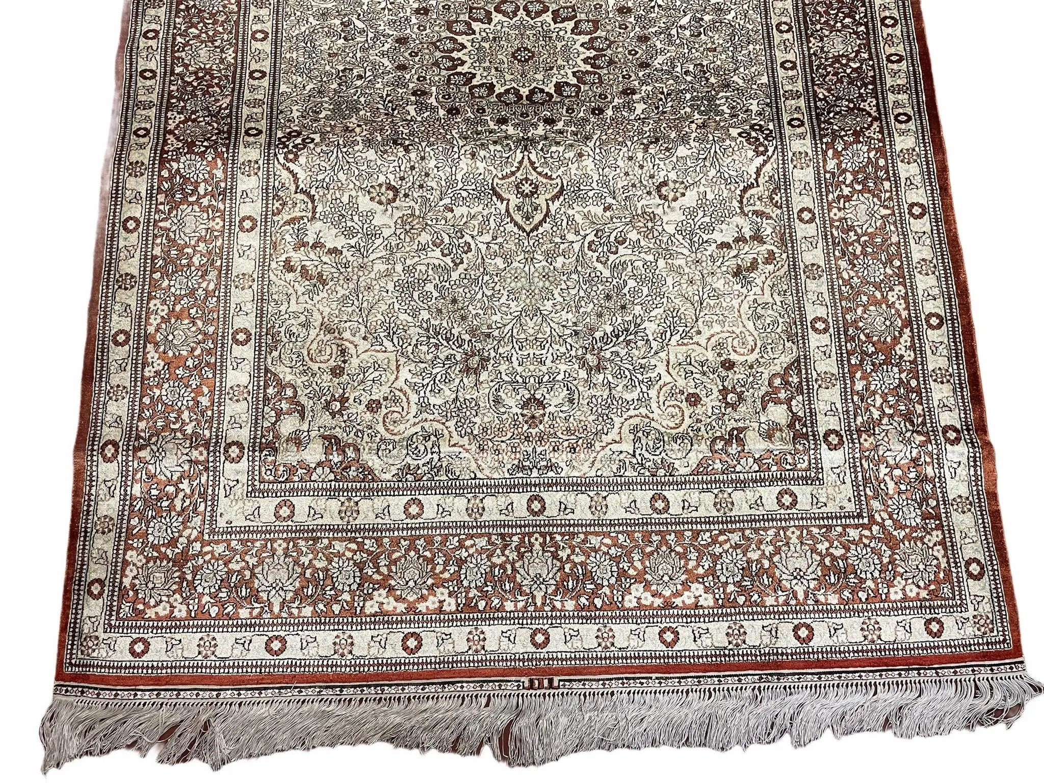 4' X 6' Vintage Fine Handmade Chinese Oriental Silk Rug 400 KPSI Wow by Jewel Rugs
