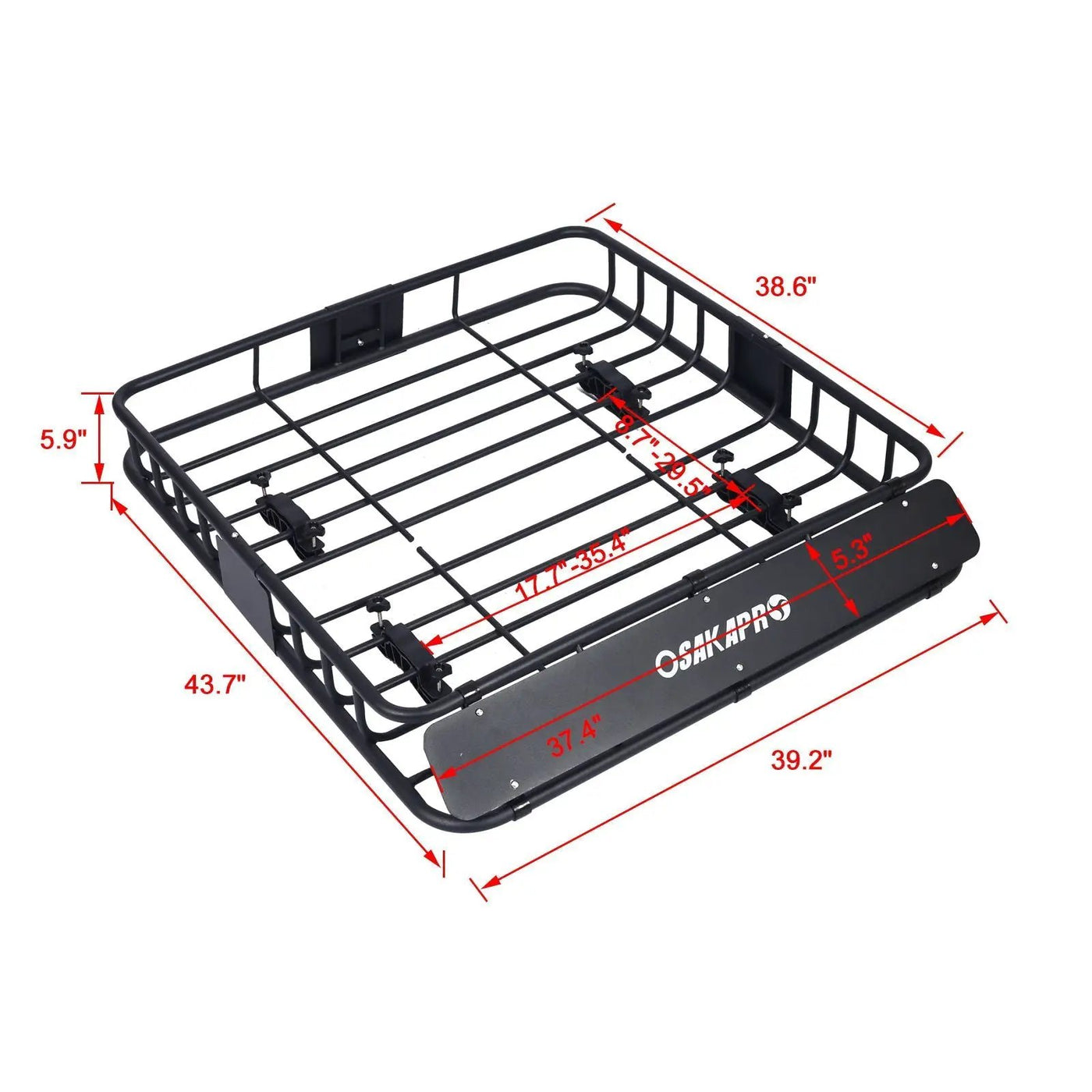 Motoring Rooftop Cargo Carrier Basket Steel Universal Fit Roof Rack by HouseOfZazla