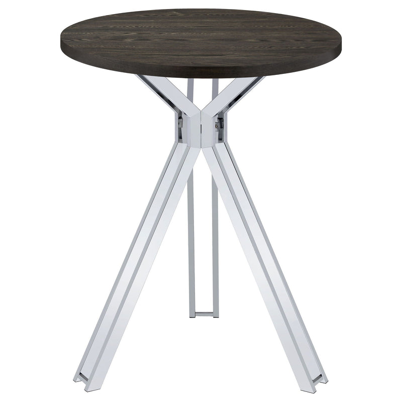 Edgerton Round 35-inch Pub Height Bistro Bar Table Dark Oak by Unique Piece Furniture