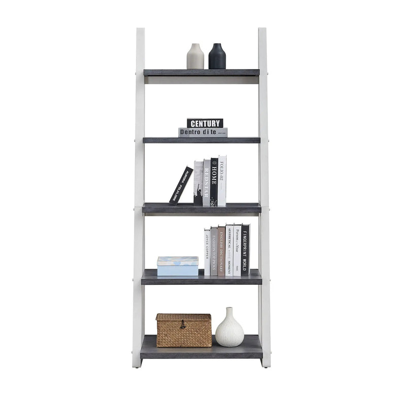 5-Tier Ladder Shelf with Rubber Wood Frame by HouseOfZazla
